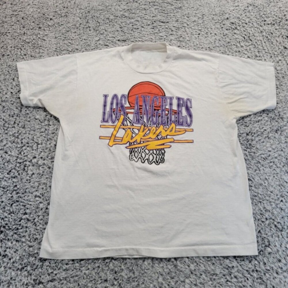 Retro Los Angeles Lakers Basketball Fan Graphic Tee T-Shirt  73
